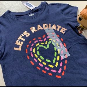 “Let’s Radiate” Girl Short Sleeve T-Shirt Size 4T